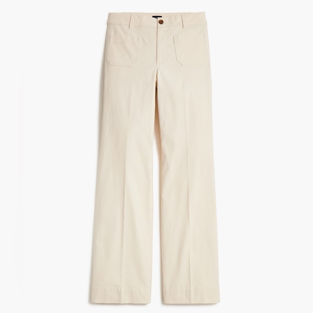 NWT J. Crew Lizzie high-rise patch-pocket wide-leg pant 29P